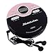 Studebaker SB3703PB Joggable Personal CD/MP3 Player with Audio Book Compatibility, Bookmark Feature and FM PLL Radio - Pink/Black