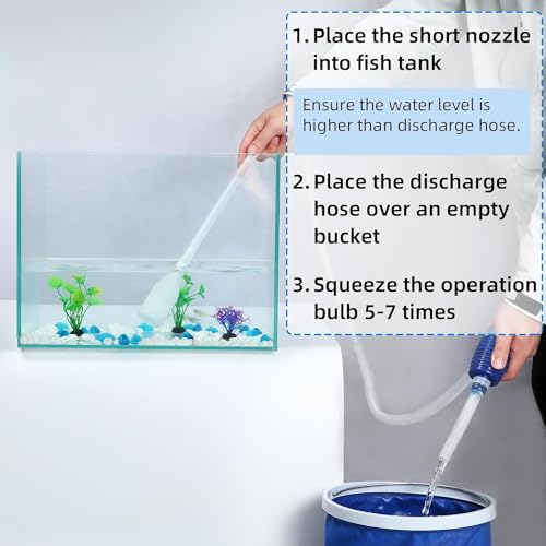 Image of Petcrux Aquarium Water Changer Siphon Pump Without Valve 2 metres