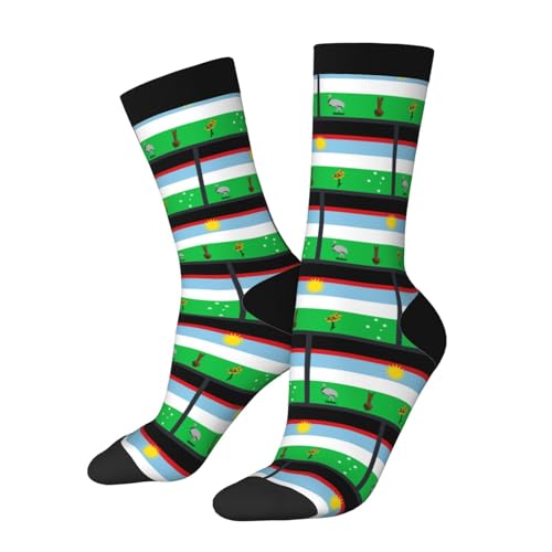 SIYTUAU Bandera del pueblo Mocoví Socks For Women Men Cushion Athletic Crew Socks Casual Wicking Socks