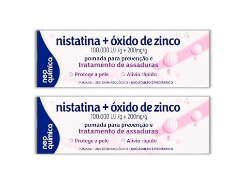 Kit 2 Pomada para Assaduras Nistatina, 60g, Cuidados no Dia a Dia, Adulto Unissex