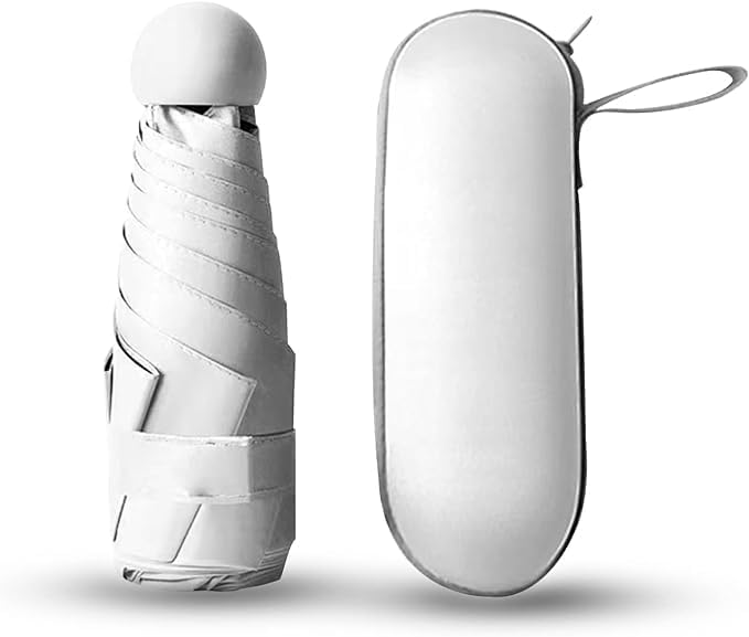 Mini Umbrella with Case for Men & Women (Manual Open) Compact Travelling Umbrella, Polyester & UV Protection for Summer/Anti-Slip Handle- Use in Rain & Summer 6 Frame-image-34