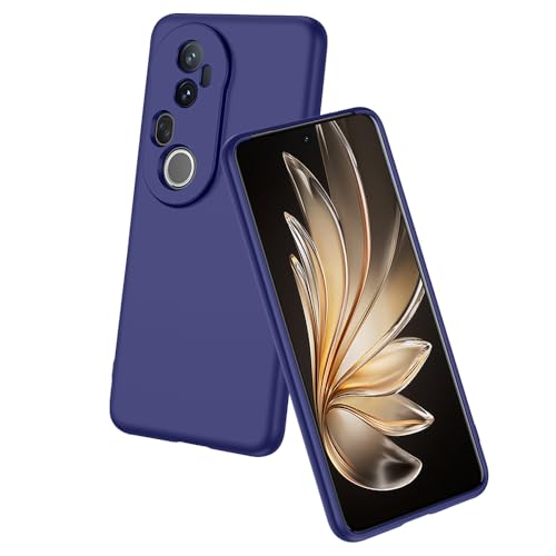 Image of Back Cover for Vivo T4 Ultra 5G | Full Camera Protection | Premium Liquid Silicon Case | Flexible Bumper Case for Vivo T4 Ultra 5G (Dark Blue)