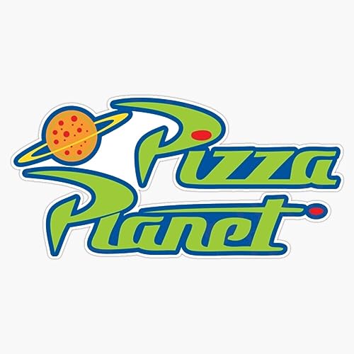 Pizza Planet Sticker Vinyl Waterproof Sticker Decal Car Laptop Wall Window Bumper Sticker 5