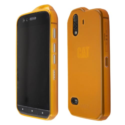 caseroxx Schutzh&uuml;lle f&uuml;r Cat S61 in orange - Flexibles TPU-Case aus sto&szlig;festem Gummi, passgenaue Handy-Tasche mit Kantenschutz & rutschfestem Grip