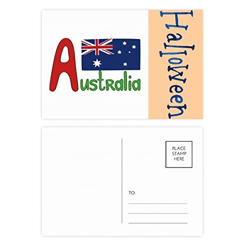 Cartes postales Australie lot de 20 grand format drapeau national bleu rouge