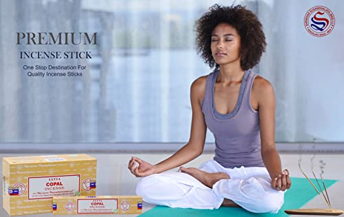 Earth Satya Copal Incense Sticks 15 Gms (Pack Of 12) (Green Certified) Indian Perfumed Hand Rolled Agarbatti Perfect For Worship,Relaxation, Medication. #TOP1