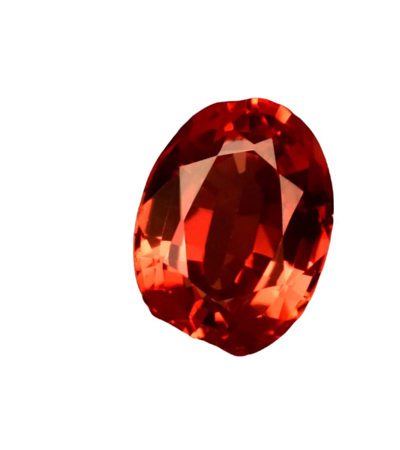 Saphir orange naturel ovale 11x8x5mm pour fabrication bague pendentif collier