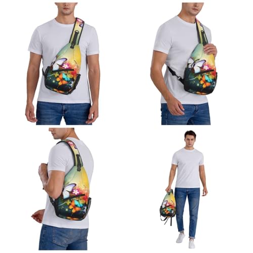 Bolso cruzado deportivo con mariposa negro miniatura 7