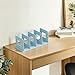 Homoyoyo 2pcs Adjustable Desktop Book Rack and Magazine Organizer, Blue, Space-Saving Book Holder Stand for Office and Home Desk Storage