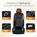 Coverado Winter Car Seat Cushion, Comfort Fuzzy&Leather Car Seat Protectors, No Slip Front Seat Cover Universal Fit Most Cars, SUV, Trucks 1PCS (Black)