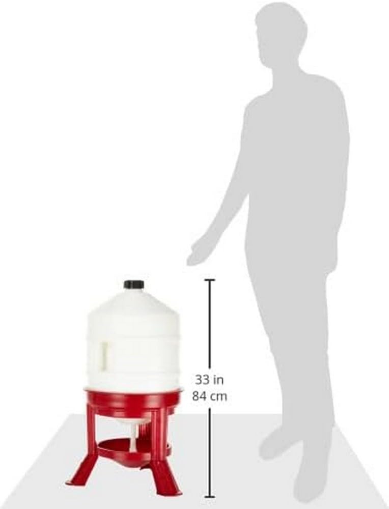 Kerbl Novital Ascott 30lt Poultry Drinker,red/white