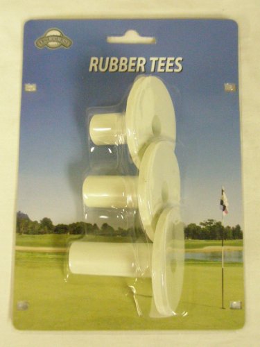 On Course Rubber Tees Multiple Size 3pk (Golf Driving Mat Range Tee)