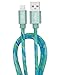 LIQUIPEL Powertek iPad & iPhone Lightning Charger Cable, Fast Charging 6ft MFI, Tie Dye Black (Green)