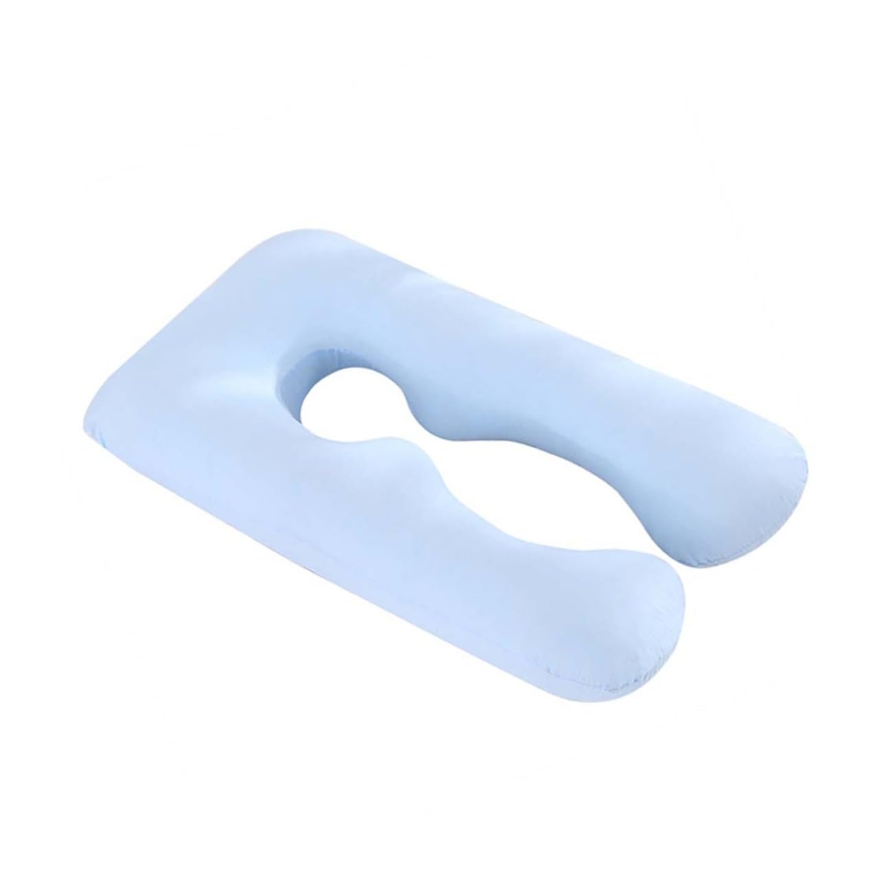 CIMAXIC Cotton u Shape Pillowcase Maternity Pillow Cover Arm Support Pillow Easy Zipper Durable and Breathable (Sky Blue)