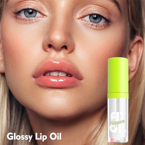 4PCS Lip Gloss Set - Long Lasting Lip Oil Light Lipgloss Set - Glitter Liquid Lip Gloss - Moisturizing Tinted Lip Gloss Lip Plumper Lip Balm - Plumping Lip Gloss for Girls and Women (C Set) - Image 7