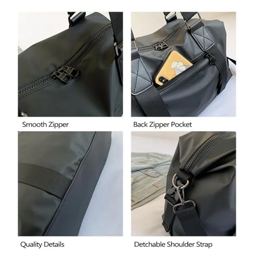 Sac de voyage en nylon imperméable PURYN noir grand format - 7