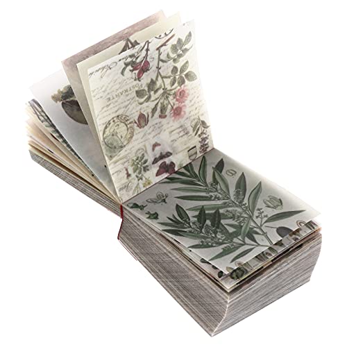 Artibetter Vintage Paper Scrapbook Material Book 365 Sheets Decorative Diy Craft Paper for Journal Supplies Retro Design Scrapbooking and Planner Decor