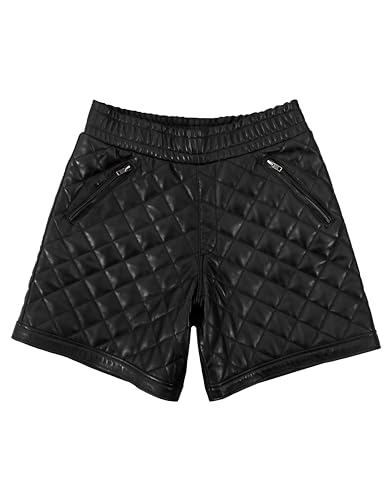 Shorts Negros Acolchados de Cuero para Hombre miniatura 4