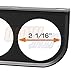 GlowShift Universal Black Triple Gauge Mounting Bracket Pod - Fits Any Make/Model - Mounts (3) 2-1/16