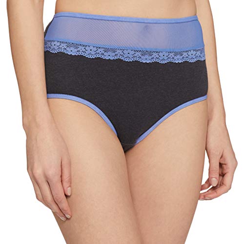 Image of Clovia Women's Cotton High Waist Hipster with Powernet Panels