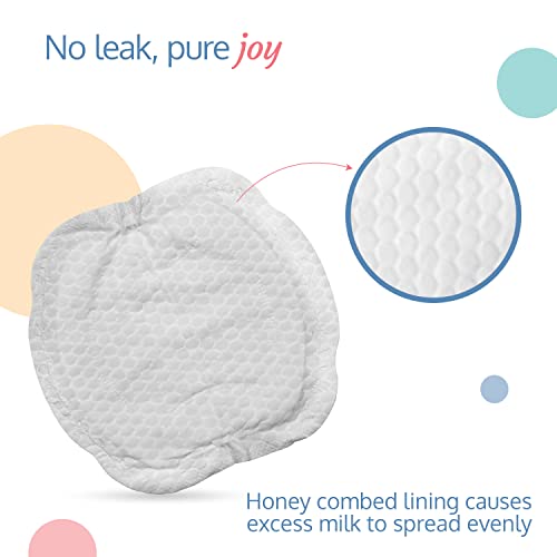 Image of LuvLap Ultra Thin Honeycomb Nursing Breast Pads, 48pcs, Disposable Maternity Pads, Highly Absorbent & Soft, Discreet Fit Breastfeeding pad, New Resealable Pack (Pack of 2)