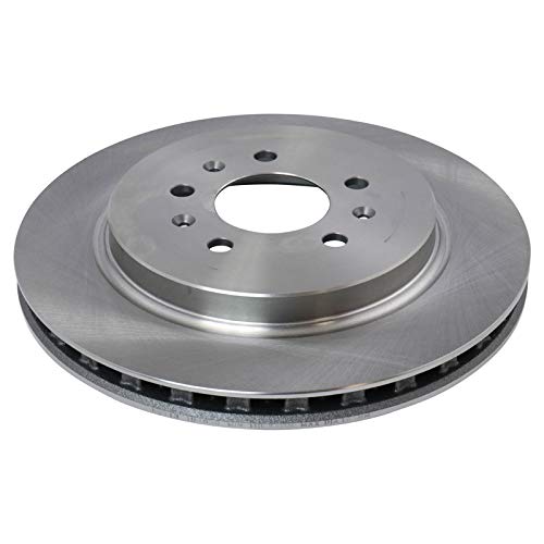 Image of TRQ Rear Brake Pad & Rotor Kit, with Chemical Kit Parking Brake Shoe Set Ceramic Compatible with 2006-2008 Cadillac STS
