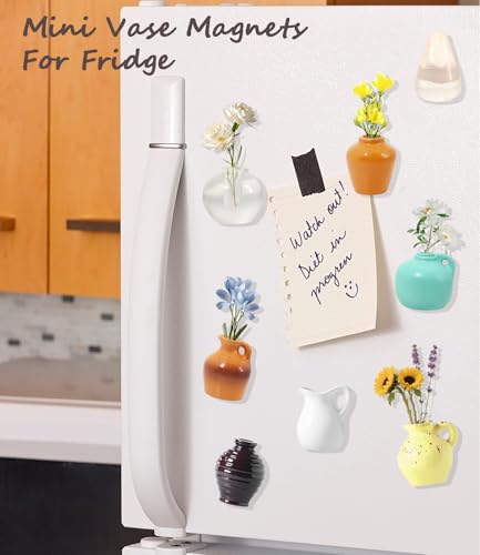 8 imanes mini jarrones decorativos para refrigerador miniatura 3