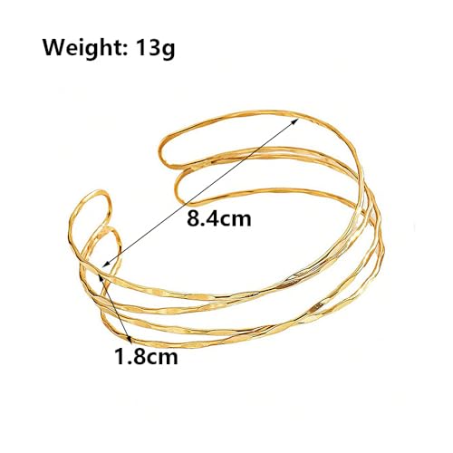 Dainty 14k Gold Cuff Bracelet for Women Thin Silver Geometry Bangle Fashion Open Adjustable Bracelet Minimalist Jewelry Accessories4