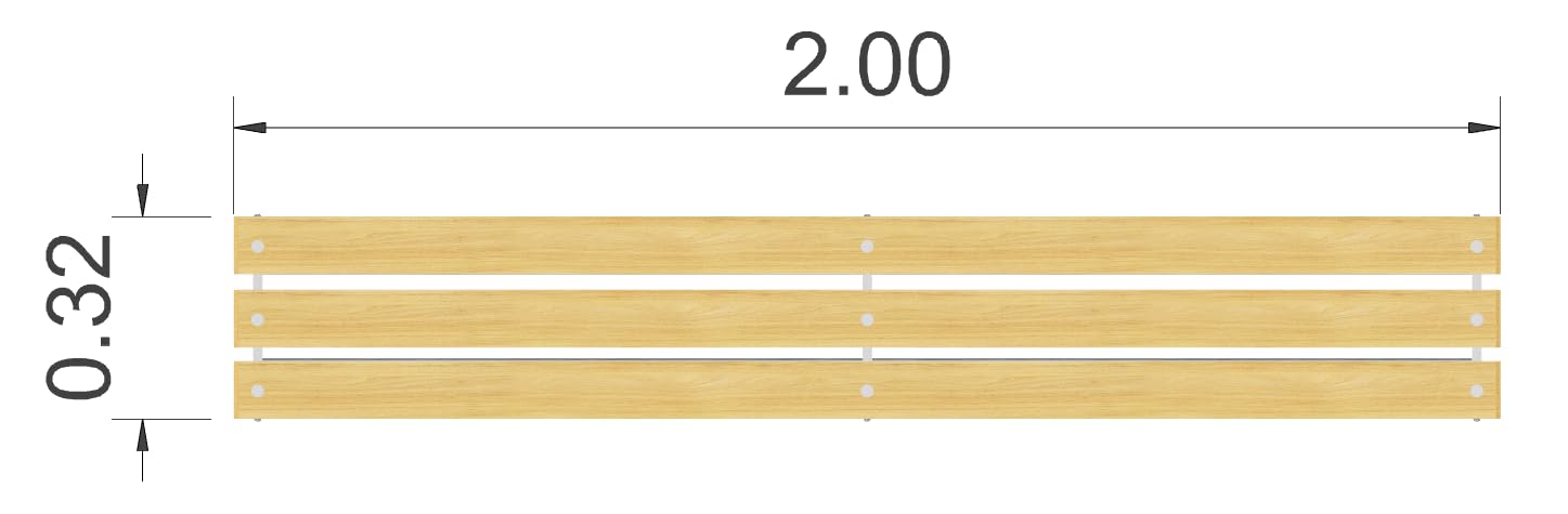 Spacio Banco de Madera Norrköping Estilo nórdico para Uso Profesional o en hogar, para vestuarios, habitación, decoración Incluso Exterior. Bancada para Personas en Madera. (2 Metros)