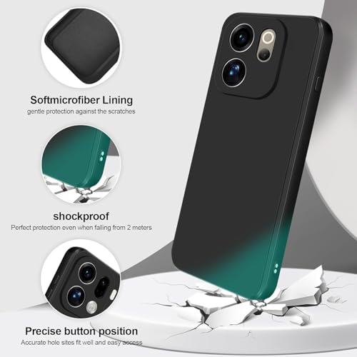 Image of DIZORO Microfiber Candy Back Cover Case for Vivo V70 5G / Vivo V70 Elite 5G Soft Silicone Rubberized Back Cover Case with Camera Protection - Black