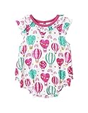 BambooBud Baby Sleeveless Bodysuits Infant Viscose from Bamboo Girls Bodysuit Babies Tank 3M-24M, Hot-air Balloon, 12-18Months