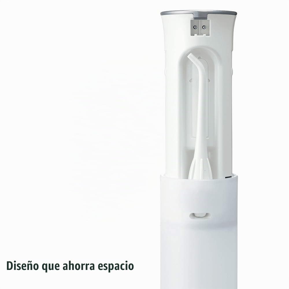 Panasonic EW-DJ40-W503 Irrigador Bucal Eléctrico Portátil de Viaje y Plegable (2 Modos, Recargable, Inalámbrico, Óptimo para Aparatos Dentales, 1500 Impulsos/Min, Ligero)- Color Plata/ Blanco