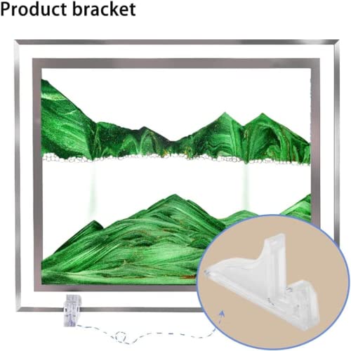 Image of NYRWANA Sand Art, Moving Sand Art,Sand Art Decor Picture Glass Liquid Wall Painting, 3d Deep Sea Sandscape Natural Landscape in Motion Display with Flowing Sand Frame for Home Decor, Diwali Gift Item, (12 inch, Green)