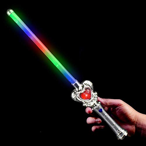 Fun Central - Multicolor Led Light Up Heart Wand | Kids Party Supplies, Birthdays, Halloween Costume Supplies, Raves, Edm Concerts, Cosplay, Sensory Toys For Kids #TOP1