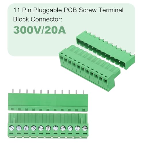 Terminales para cable de 24-12 AWG con conector enchufable MECCANIXITY de 11 pines 5