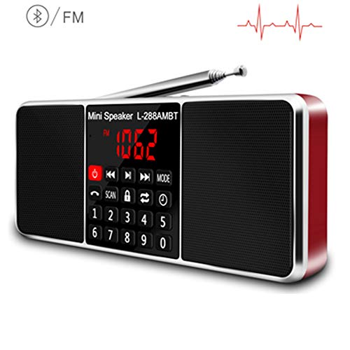 Preisvergleich Produktbild YHML Radio AM FM Bluetooth Lautsprecher Stereo-MP3-Player Old Man Singing Gelegenheit Geschenk Radio Convenient-Karten-Lautsprecher,Rot