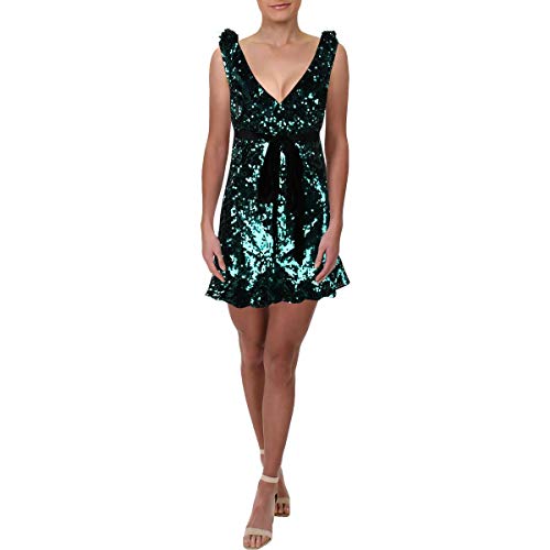 Robe de cocktail Free People bleu pailleté coupe ajustée sexy