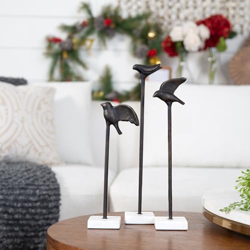 Image of Flying Bird Metal Figurine | Decorative Bird Statue for Home & Office | Sculptures & Figures Decor | Stylish Decorative Model for Living Room, Entryway & Tabletop