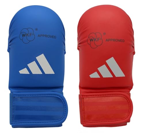 Adidas - Guanti da Karate-Kumite/Fit-Boxe Rosso Omologati Wkf (S)