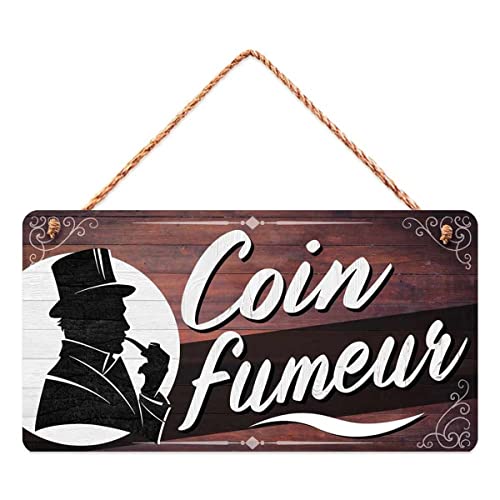 STC Plaque en Bois 'Coin Fumeur'