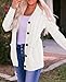 ZESICA Women's Cardigan Sweaters 2025 Fall Button Down Open Front Cable Knit Casual Trendy Winter Clothing Outerwear Beige Large