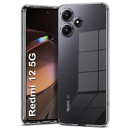 Image of Fashionury Shockproof Back Case Cover for Mi Redmi 12 5G | Raised Bumps for Camera & Screen Protection | Ultra Clear Soft Silicone Back Cover Case for Redmi 12 5G