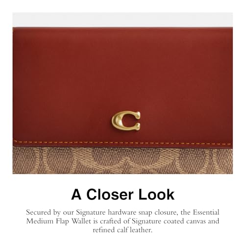 Coach Coated Canvas Signature Essential Medium Flap Wallet4