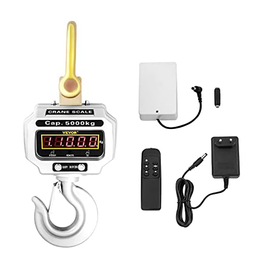 WE Escala de Grúa Digital 5000KG, Báscula de Grúa 11000LBS, Balanza de Pesaje Electrónica de Clase de Precisión OIML III, 220V Balanza Pesada Industrial con Pantalla LCD balanza digital colgando