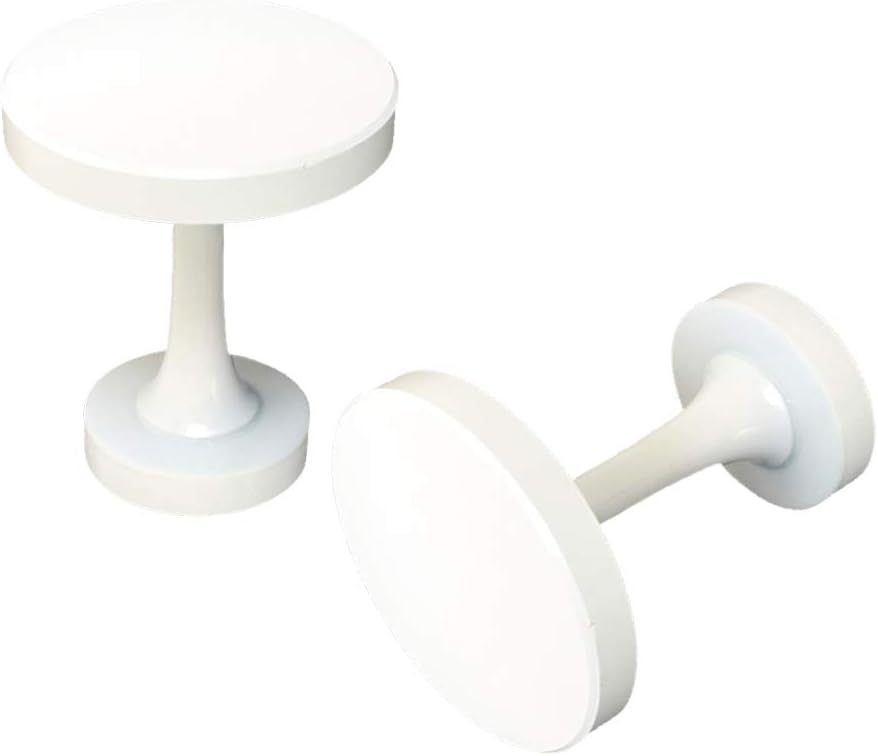 CHICTIE 2 Pack Round Medallion Holdbacks Drapery Metal Wall Hooks Curtain Rod Hanger Nordic Simple Style Home Bedroom Decor (White)