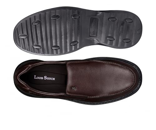 Image of LOUIS STITCH Men's Formal Slip-On Shoes | The Comforter Series | Ultra-Lightweight Slip-On Shoes for Men| Perfect for Business, Formal & Occasion Wear | LSLXPDSO