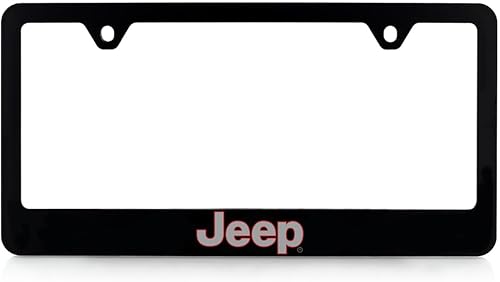 Miniatura 10 de JEEP Marco de matrícula  metal oscurecido grabado