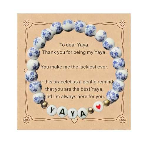 Zylaphia Yaya Bracelet - Yaya Gifts In My Grandma Era, Meaningful Bond Bracelet with Warming Gift Card for Women(7.16” Wrist/Daily Wear/Mother s Day/Birthday) by Zylaphia - Used condition - US$8.40