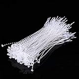 5 Inch Beaded Adjustable Loop Tie Fasteners, 1000 Pcs- Natural