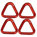 PartyKindom 4 Stück Aluminium Karabinerhaken Dreieckige Karabinerrobust für Camping Wandern...